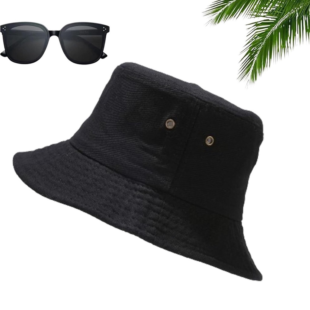 White and Black Bucket Hat,Bucket Hats for Man Women - Picture 2 of 3